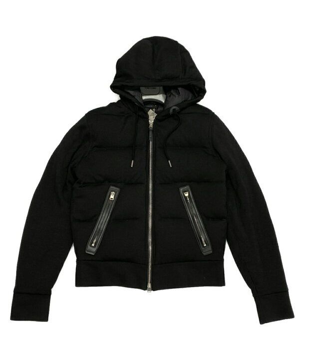 23aw TOM FORD viscose blend down jacketビスコースブレンドダウンジャケット ブラック サイズ50 トムブラウン