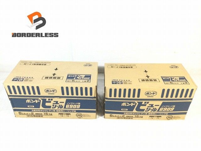 ♥4缶 KONISHI コニシ ボンド ビューシール 6909 NB|ノンブリード 2成分形ポリウレタン系 6Lセット 2缶入×2箱 シーリング材113081