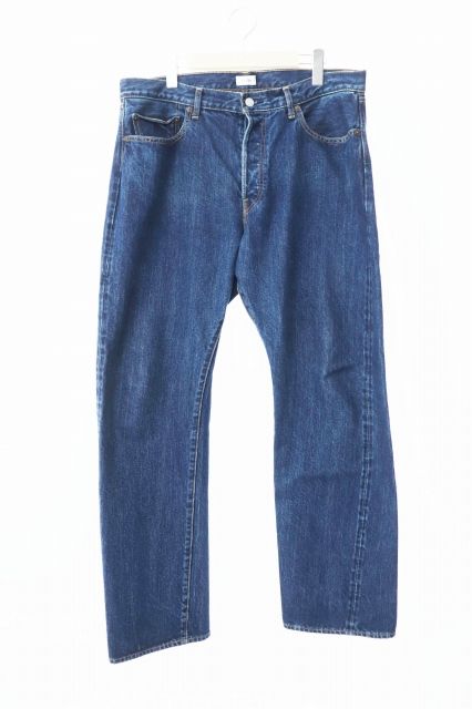 シオタ CIOTA 21SS STRAIGHT 5 POCKET PANTS ストレート 5ポケット デニム パンツ ジーンズ PTLM-21STB 34 インディゴ ブランド古着ベクトル 中古241104