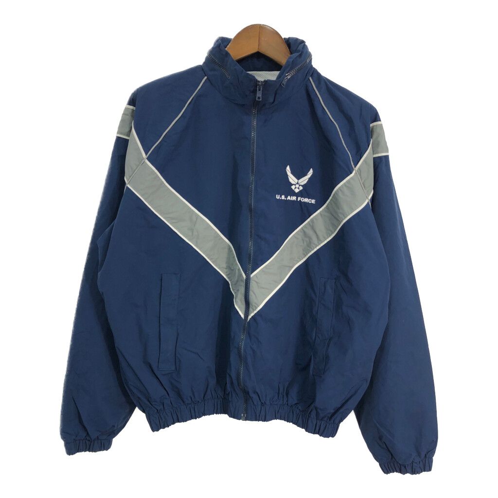 米軍実物 U.S.AIRFORCE PTU トレーニング ミリタリージャケット ブルー (メンズ MEDIUM REGULAR) 中古 古着 R3552