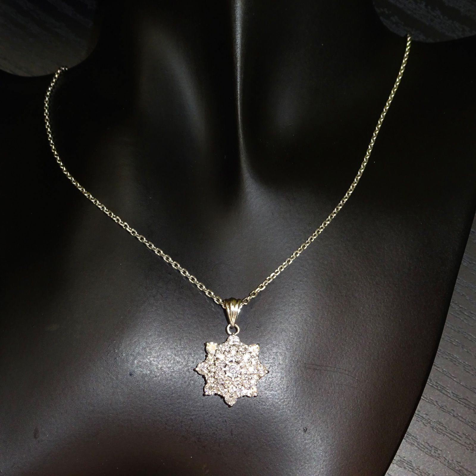 プラチナ pt900 pt850 天然ダイヤモンド 2.16ct トップ ネックレス 