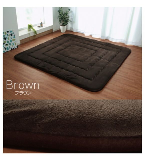 ラグマット|こたつ敷布団 ベージュ 190×190cm 国産固綿40mm使用 マイクロファイバー地 ふっくら敷 騒音軽減 〔リビング〕 代引不可 USTAUSTRALIA_COM_AU