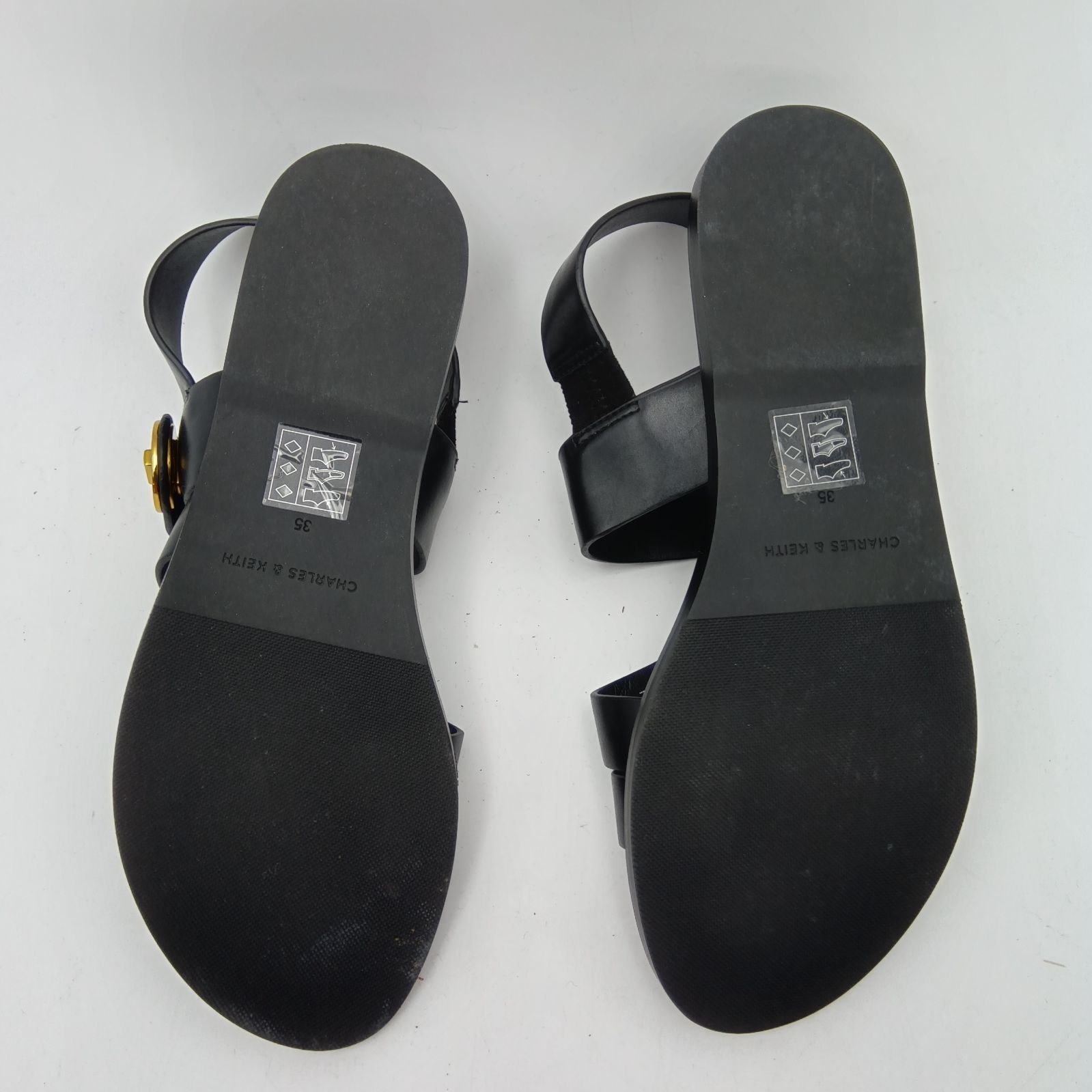【最終値下げ】CHARLES & KEITH ブラックサンダル 35 Charles & Keith チャールズアンドキース サンダル ブラック