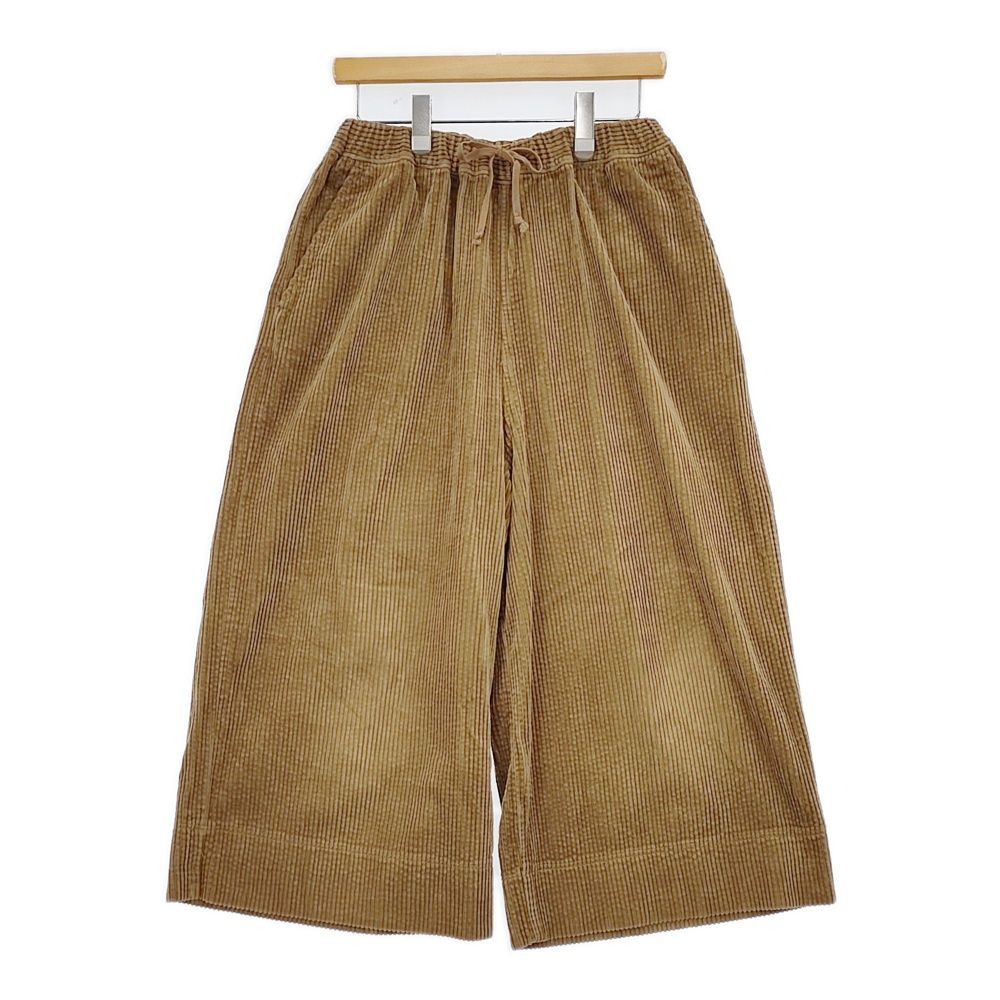 nest Robe 01183-2008 5Wソフトコールイージーキュロット ワイドパンツ コーデュロイ 定価25300円 キュロット キャメル レディース ネストローブ 5-1007T△