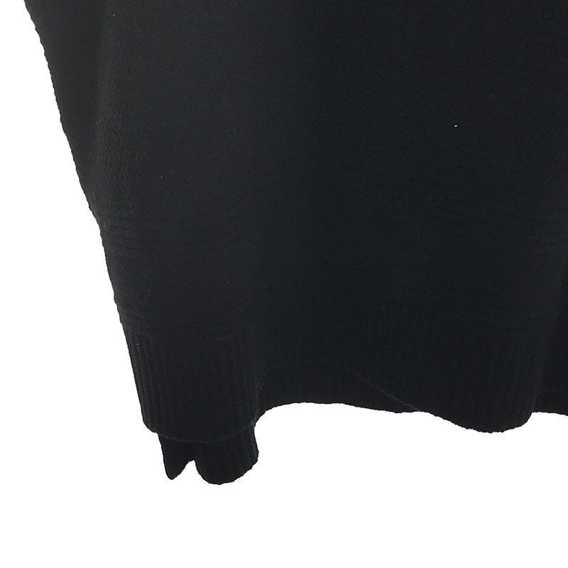【美品】  SIWALY / シワリー | Bottle-neck Poncho ボトルネック ニットポンチョ アームウォーマー付き | F | ブラック | レディース 美品】 SIWALY / シワリー | Bottle-neck Poncho ボトルネック ニット