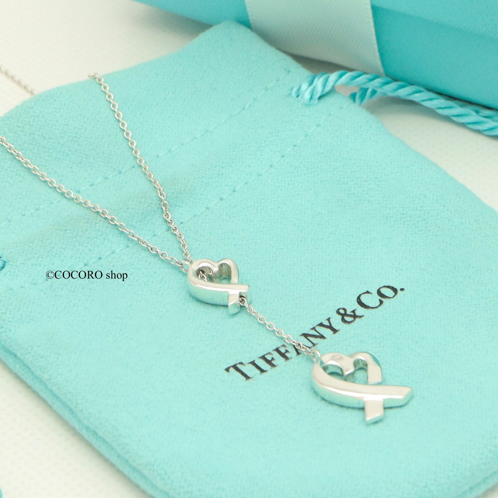 美品】ティファニー TIFFANY&Co. ラビング ハート ラリアット
