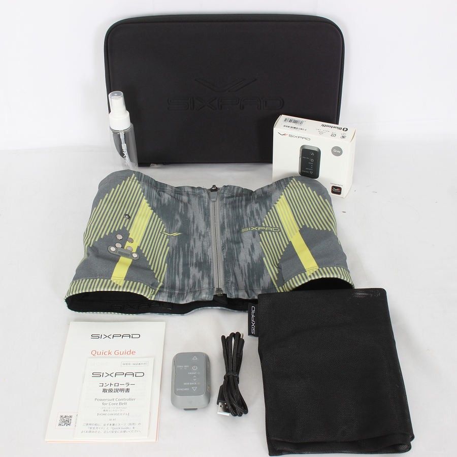 MTG SIXPAD Powersuit Core Belt SE-BS-14B-M GRAY ホームジム対応モデル Mサイズ シックスパッド パワースーツ コアベルト 本体