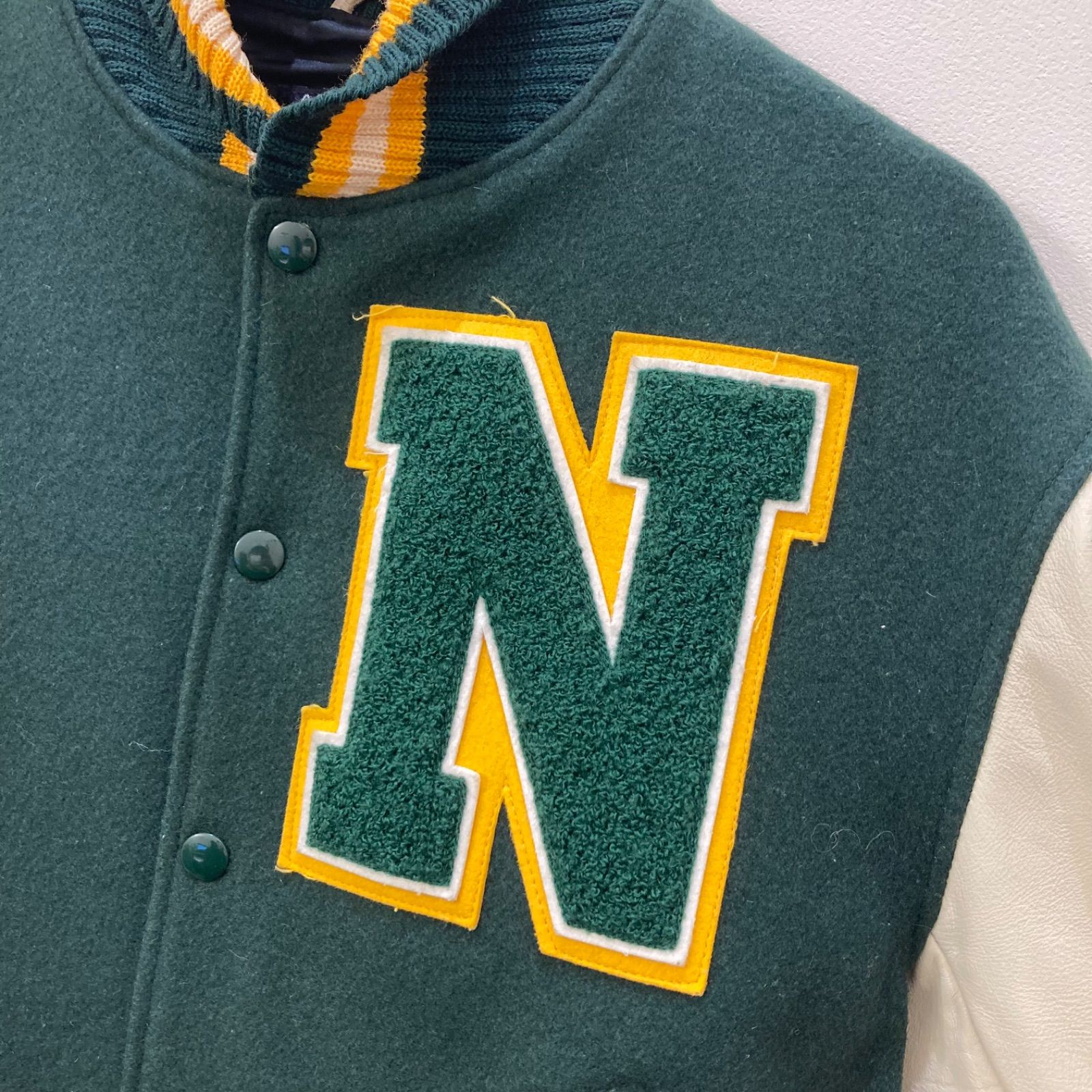 GB Sport ジービースポーツ USA製 袖革ウールスタジャン