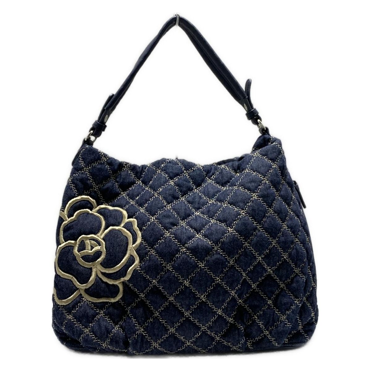 pium リボンポケットエナメルミニボストンバッグ ブラック