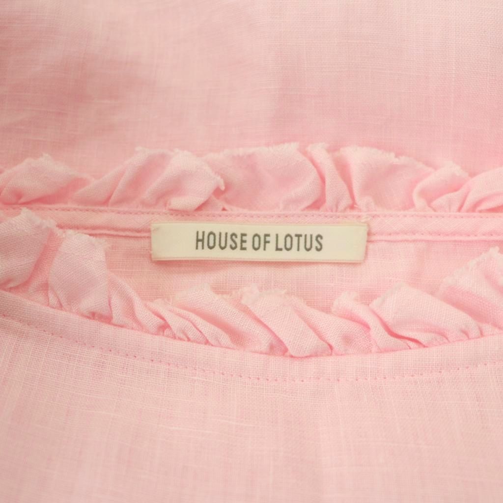 ハウス オブ ロータス HOUSE OF LOTUS 23SS リネンフリルブラウス  
