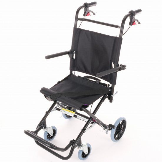 カドクラ車椅子 軽量 折り畳み 簡易型 カットビー ブラック E101-BK M