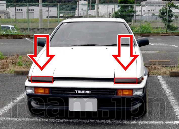 純正 スプリンタートレノ AE86 AE85 ヘッドライトカバーガーニッシュ トレノ ヘッドライト カバー ガーニッシュ Head Lamp Cover JDM