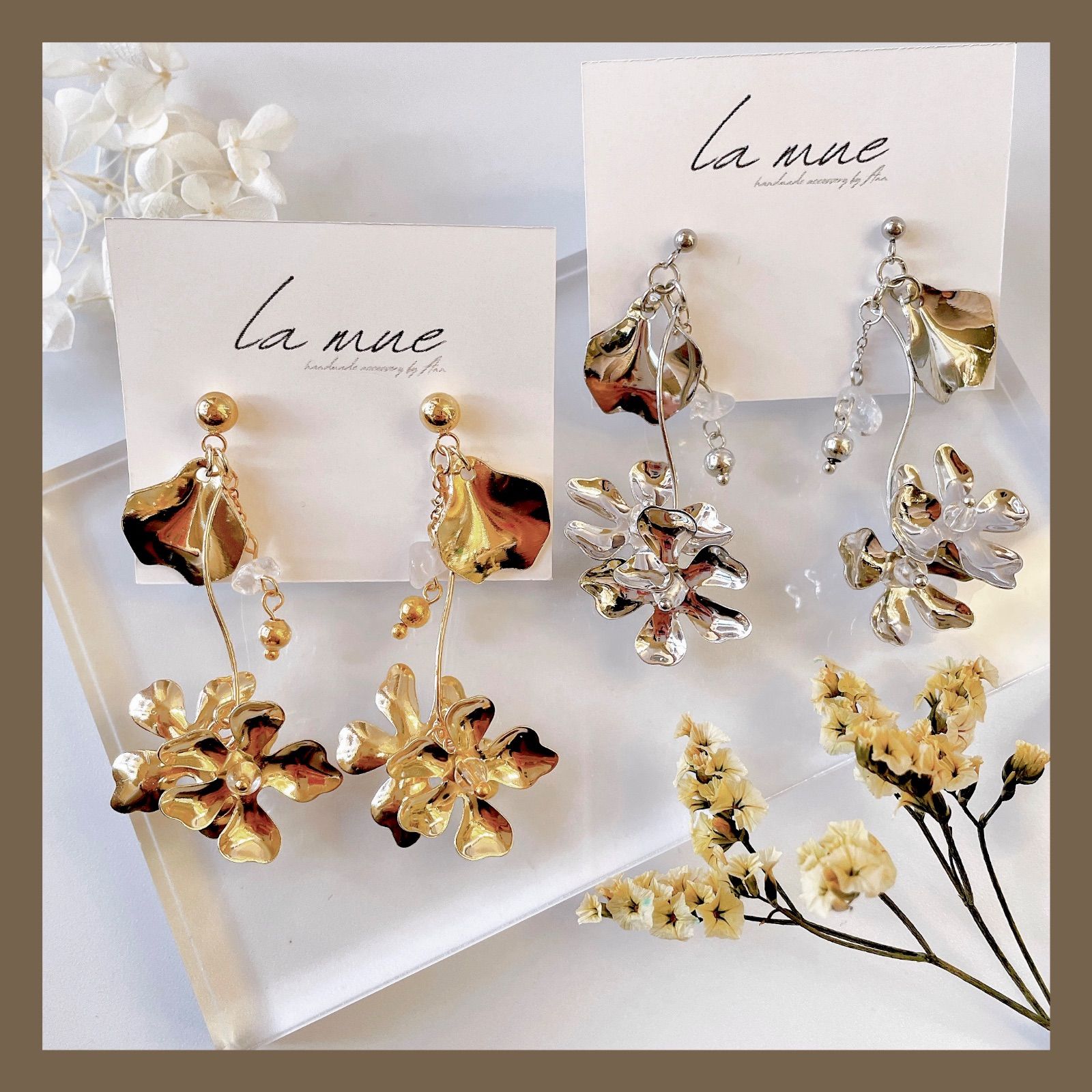 小ぶり＆軽量♡【304ステンレス 24KGP 本金メッキ ポスト】 メタル