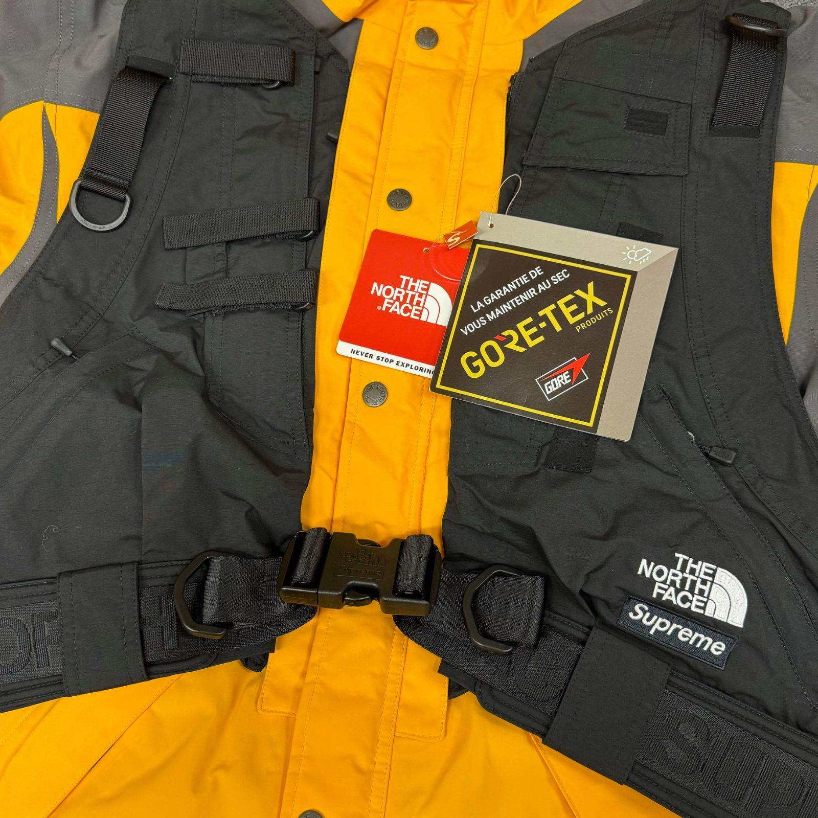 国内正規 未使用 Supreme × THE NORTH FACE 20SS RTG Jacket Vest ゴアテックス マウンテンジャケット  ベスト シュプリーム ノースフェイス コラボ NP61903I サミットゴールド M 63840A