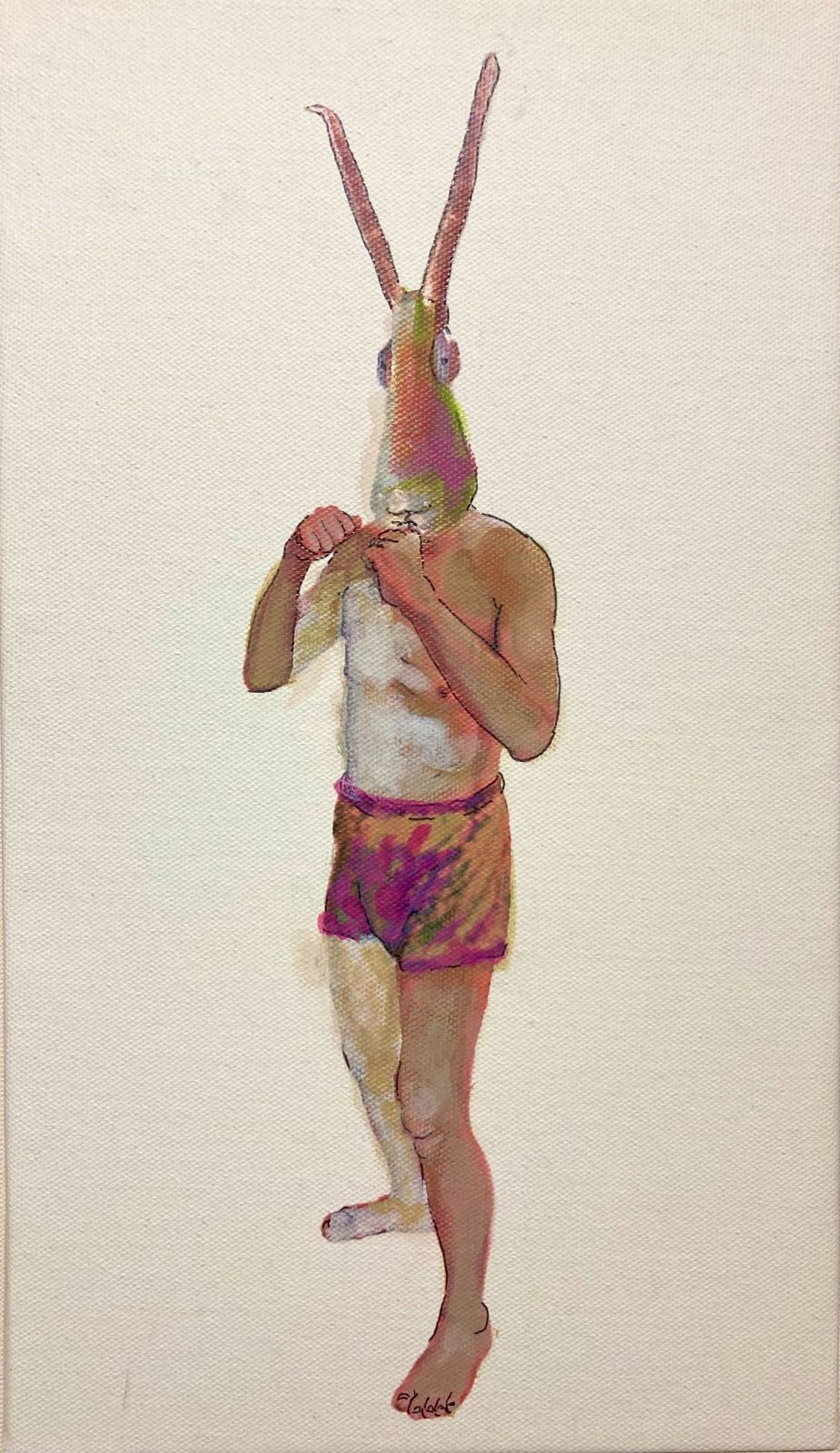 Fight ⅰ（習作）】アクリル画 4号 33.3×19×2 cm gallery