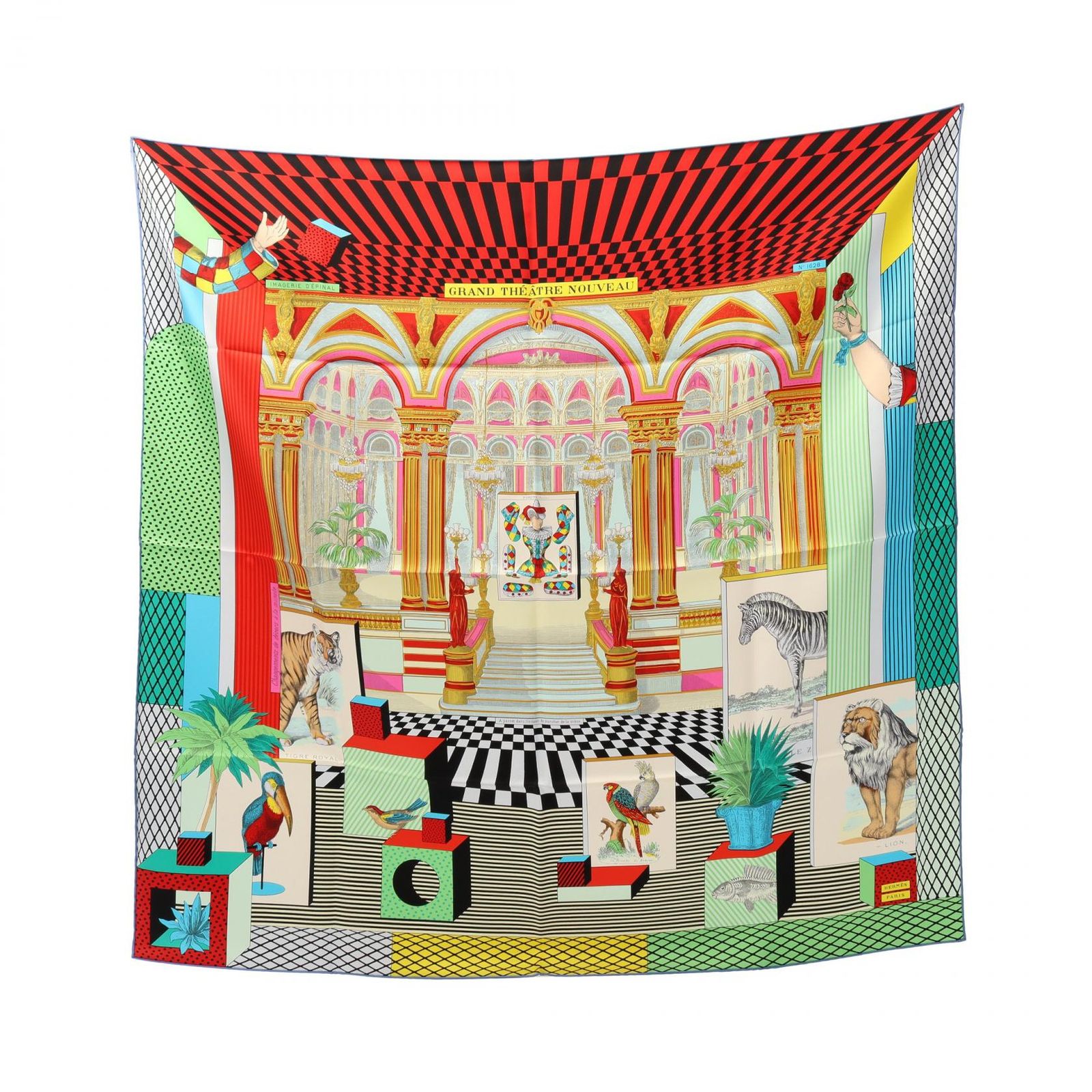 エルメス HERMES スカーフ カレ90 GRAND THEATRE NOUVEAU シルク