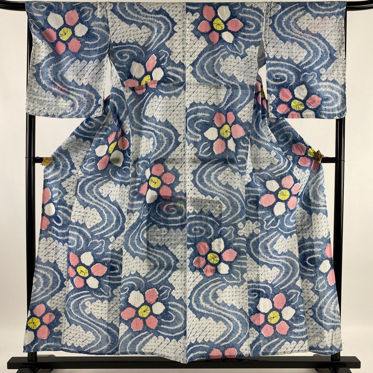 浴衣 名品 身丈157cm 裄丈67.5cm 綿-