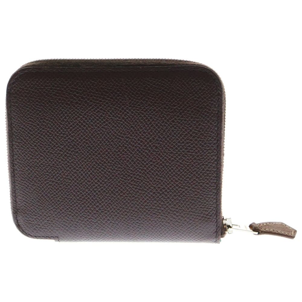【美品】HERMES エルメス　アザップ　コンパクト　ジップ財布　Z刻印 HERMES アザップコンパクトシルクイン ブラック Z刻印 : JJ