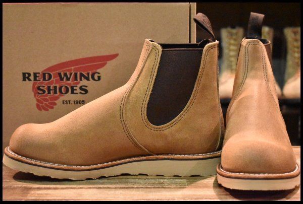 8.5D ♥ 23年 レッドウィング 3192 クラシック チェルシー サイドゴア ミュールスキナー ラフアウト ブーツ redwing HOPESMORE GP131