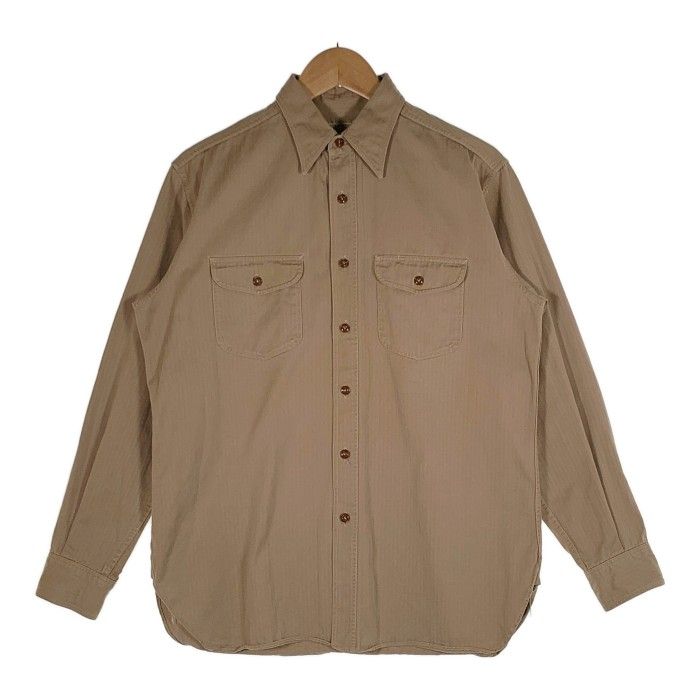 BUZZ RICKSON'S バズリクソンズ ヘリンボーン ミリタリーシャツ ベージュ M23002 Size M