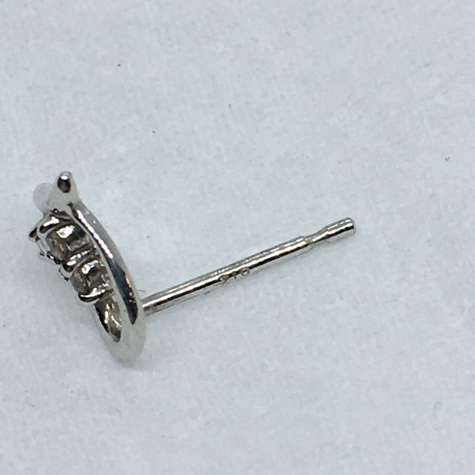 美品】BLOOM ブルーム ホワイトゴールドK5 アクアマリンピアス K10WG 