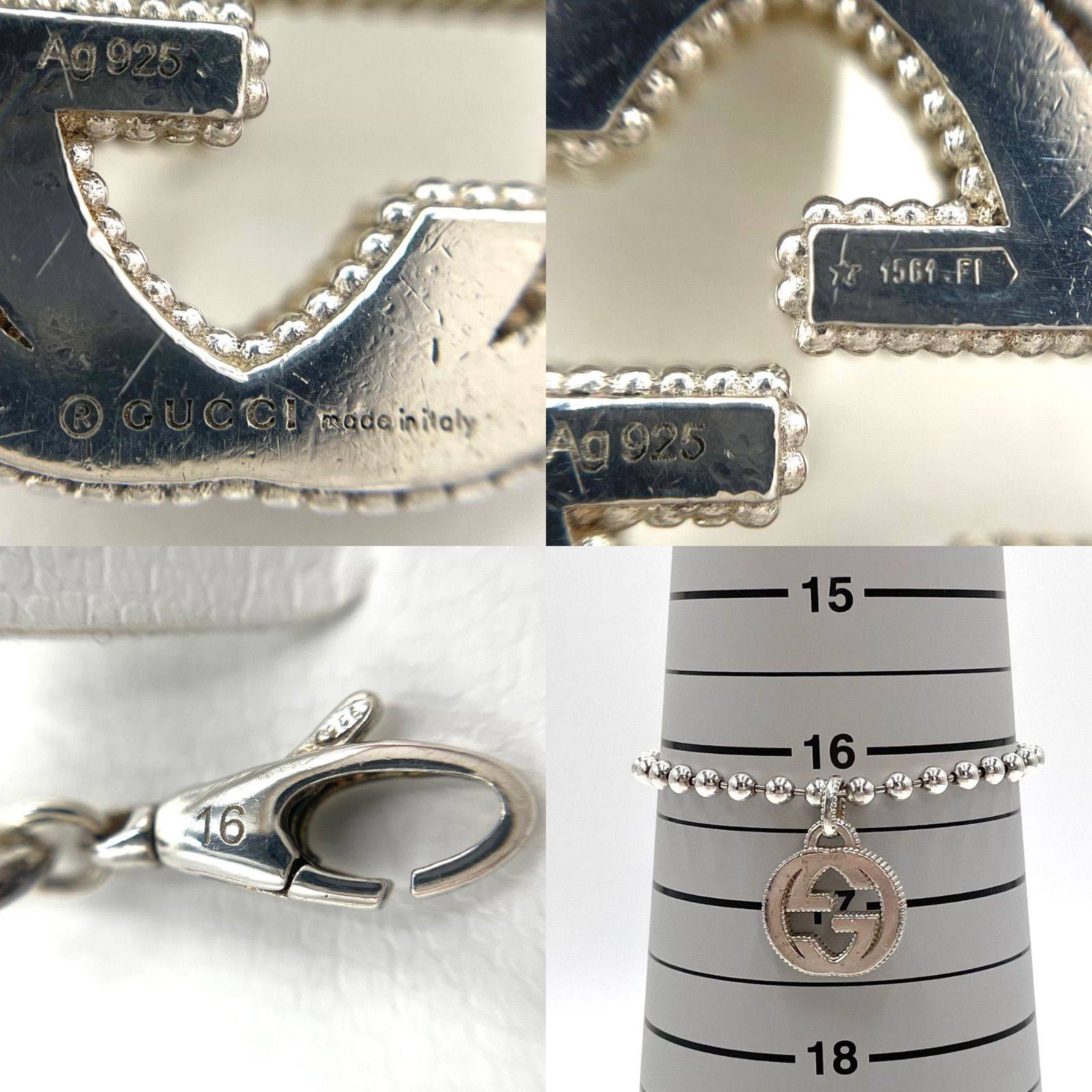 ☆GUCCI グッチ 479226 インターロッキングG シルバー ブレスレット