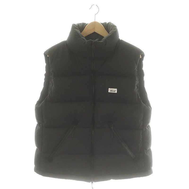 ナンガ NANGA AURORA TEX STAND COLLAR DOWN VESTオーロラテックス スタンド ダウンベスト アウター ジップアップ L 黒 ブラック 24fb-007 /MI OS
