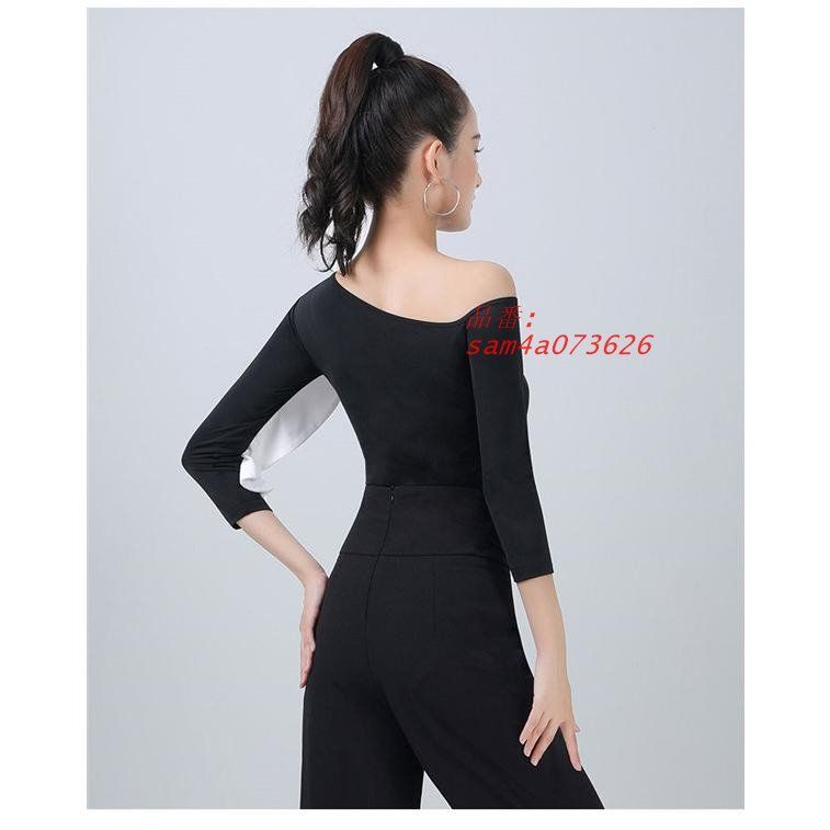 超激安セール開催中です！ トップス レディース 社交ダンス ラテン ダンストップス 長袖 競技着練習着 ステージ オープンショルダー 社交ダンス衣装 上着 衣装 am4a073626