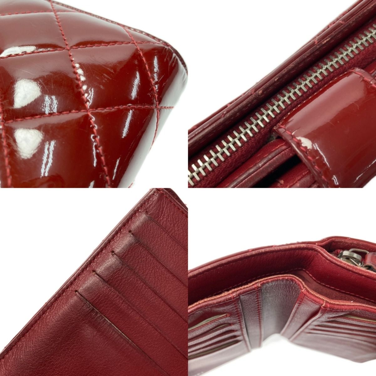 ✨ CHANEL ❣️シャネル マトラッセ ❣️ボルドー 二つ折り財布