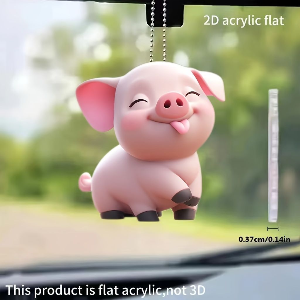 キーホルダー ブタ 可愛い 笑顔 2D アクリル 8cm 舌を出して笑う キーホルダー ブタ 可愛い 笑顔 2D アクリル 8cm 舌を出して笑う