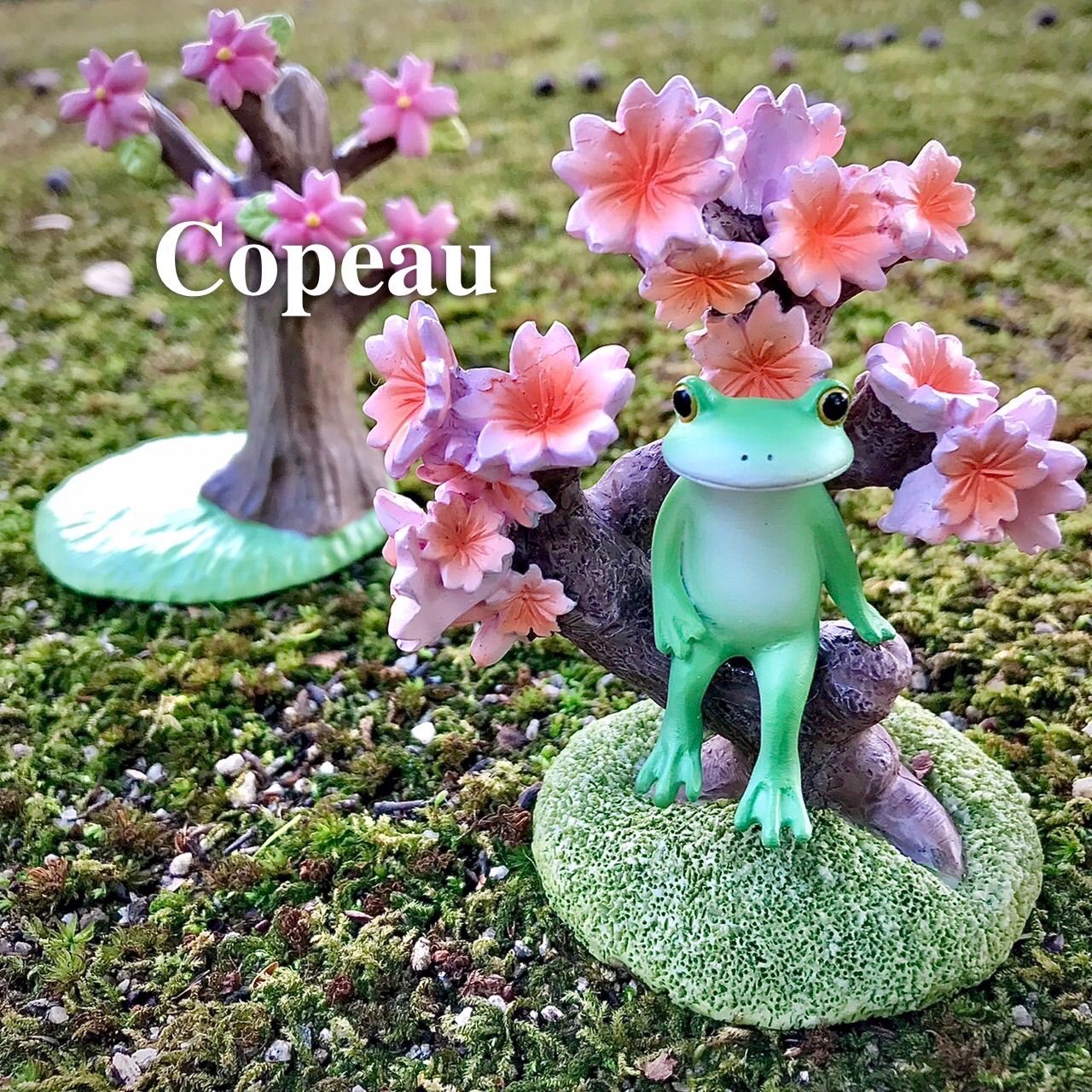 ダイカイコポー《Copeau》★新作★ 桜の盆栽とカエル