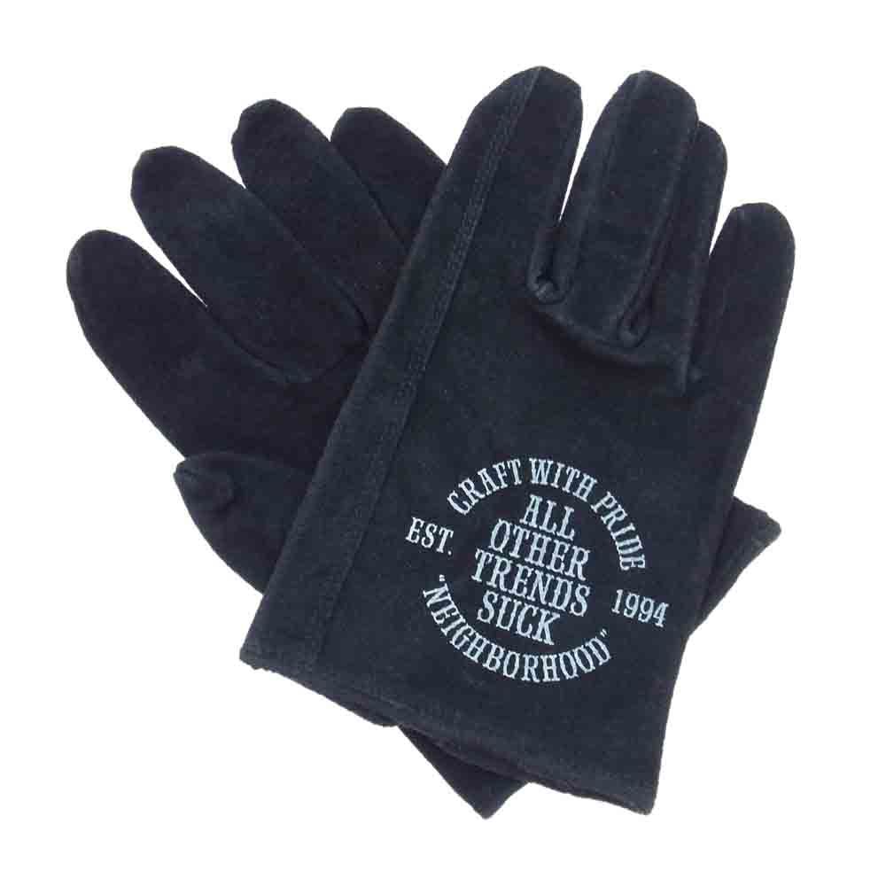NEIGHBORHOOD ネイバーフッド 手袋 スエード グローブ ブラック系