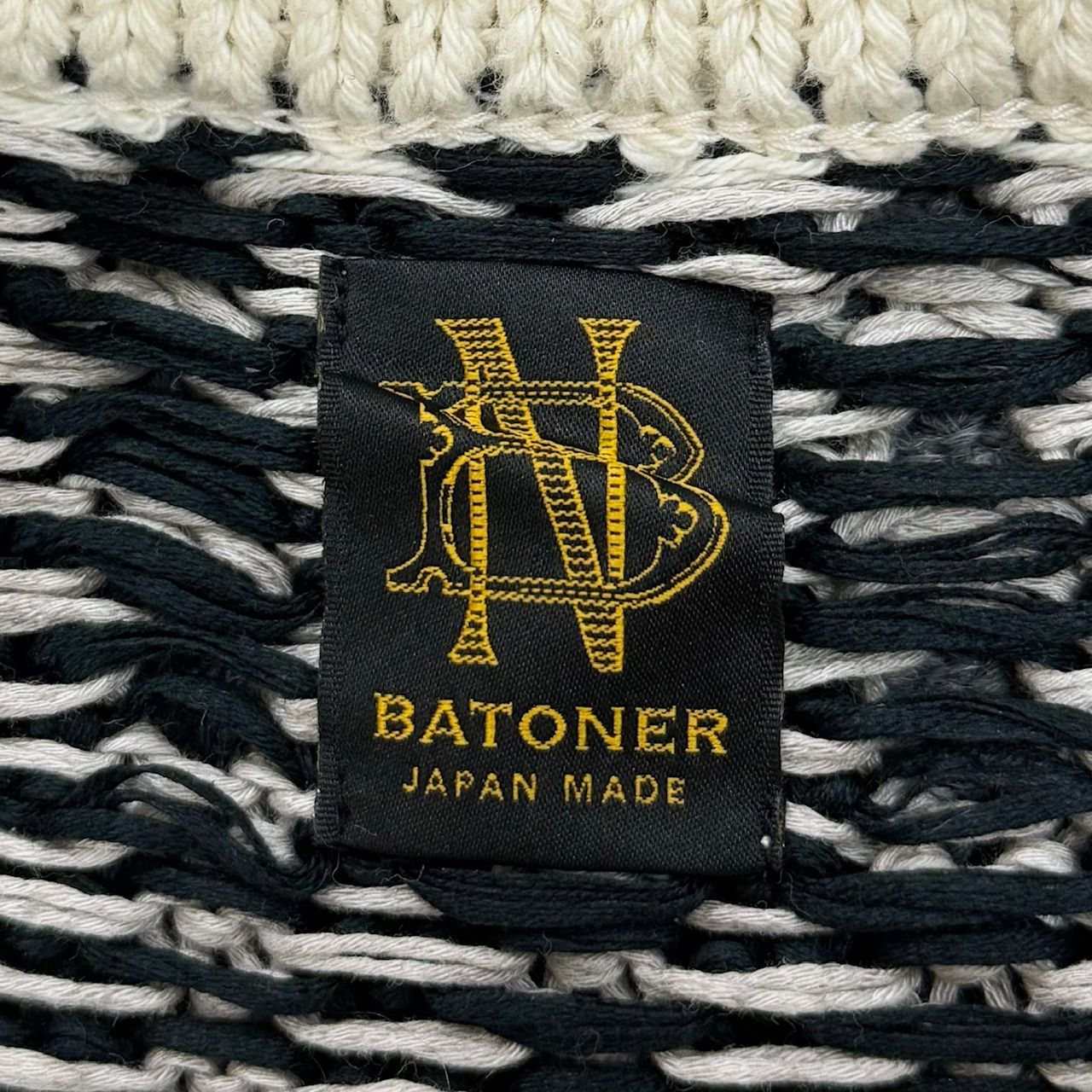 定価26400円 BATONER 23SS MIX YARN CREW NECK VEST ミックスヤーン 