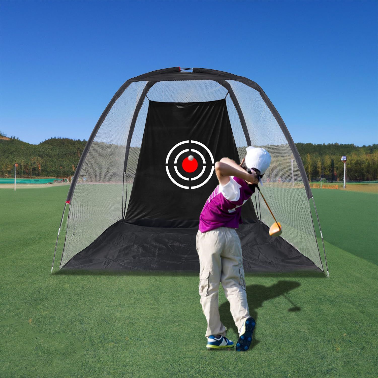 在庫セール】ゴルフ裏庭ネット ゴルフ練習ネット 1.5×2.1×1m 設置簡単