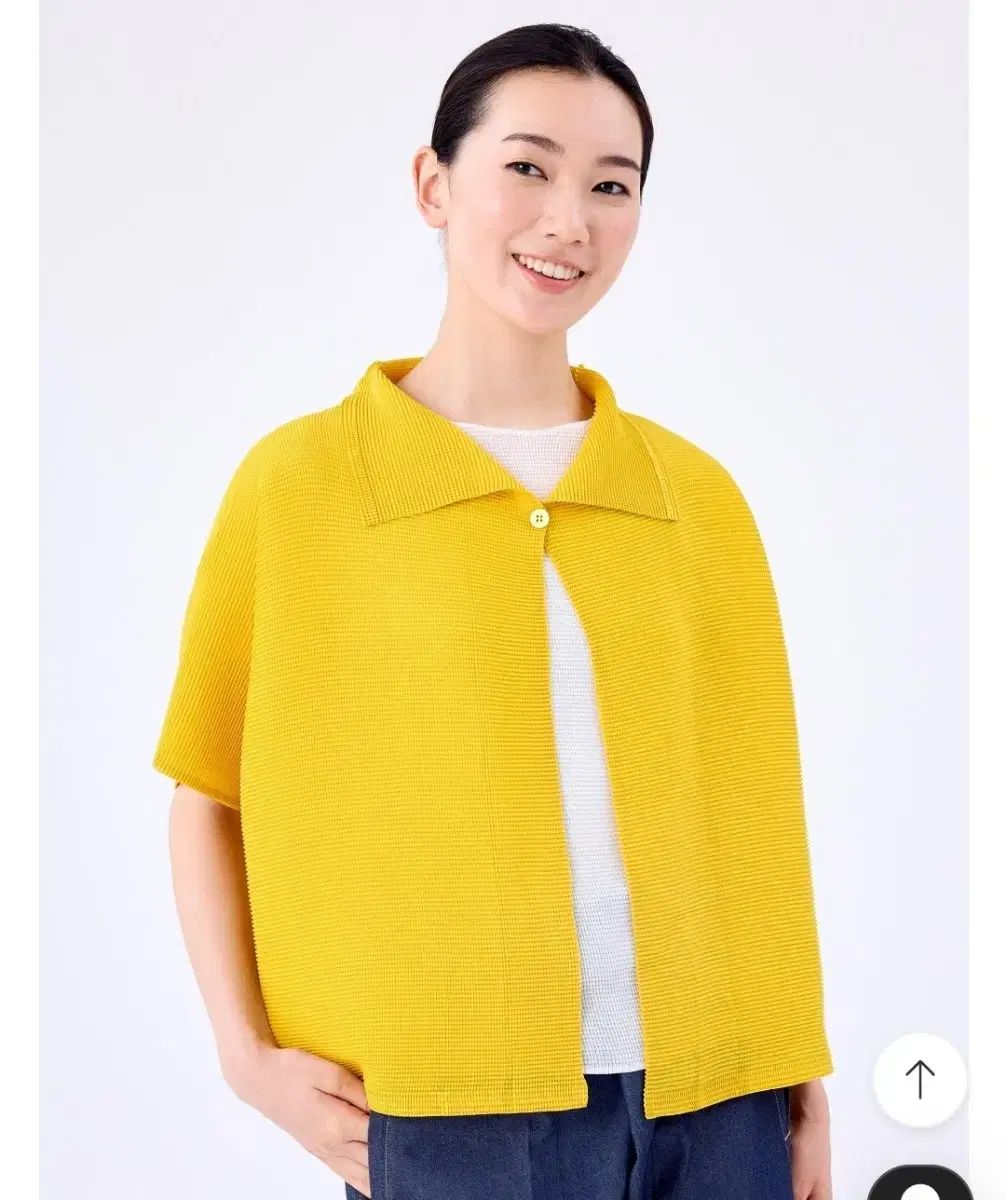 ビューティー ISSEY MIYAKE イッセイミヤケ me スクエア ストレッチ 半袖 カーディガン