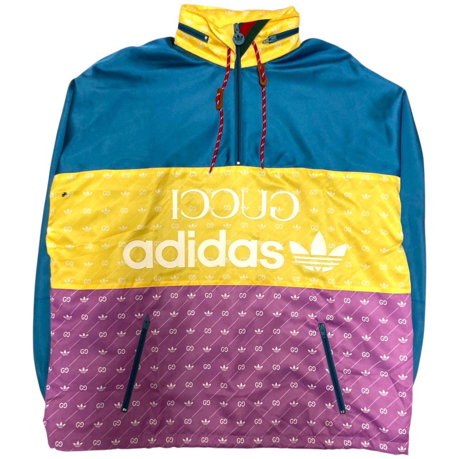 adidas × gucci GG総柄　アノラックブルゾン 42　正規品 GUCCI - 【新入荷】‡GUCCI×adidas/グッチ×アディダス‡2022年製