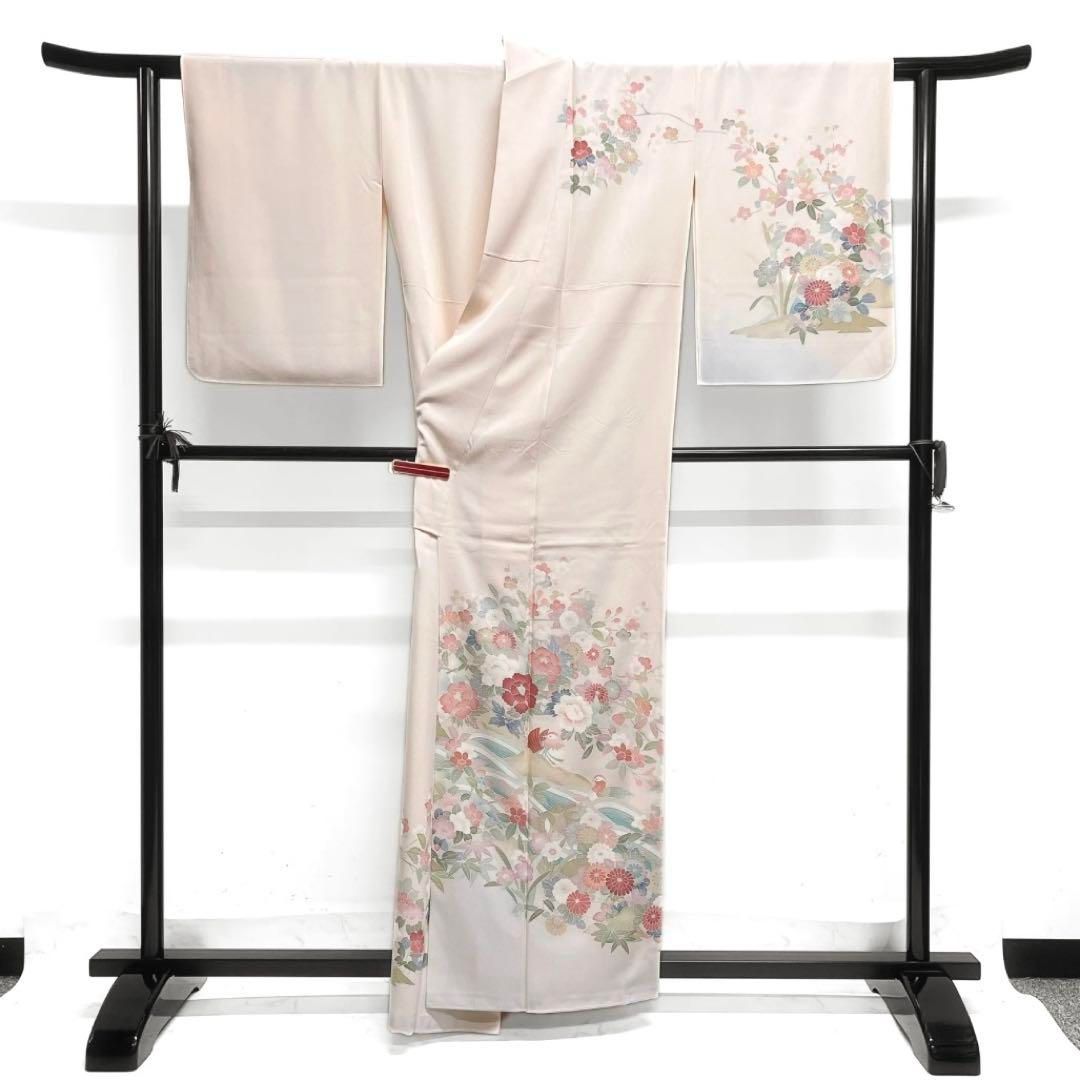 特売 波 桜 梅 菊 牡丹 鴛鴦 訪問着 着物 メルカリ - d 041a 着物・浴衣