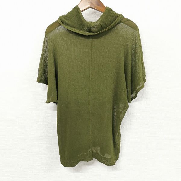 spc イッセイミヤケ ペルマネンテ カットソー ドルマン タートルネック L 深緑 レディース 966132