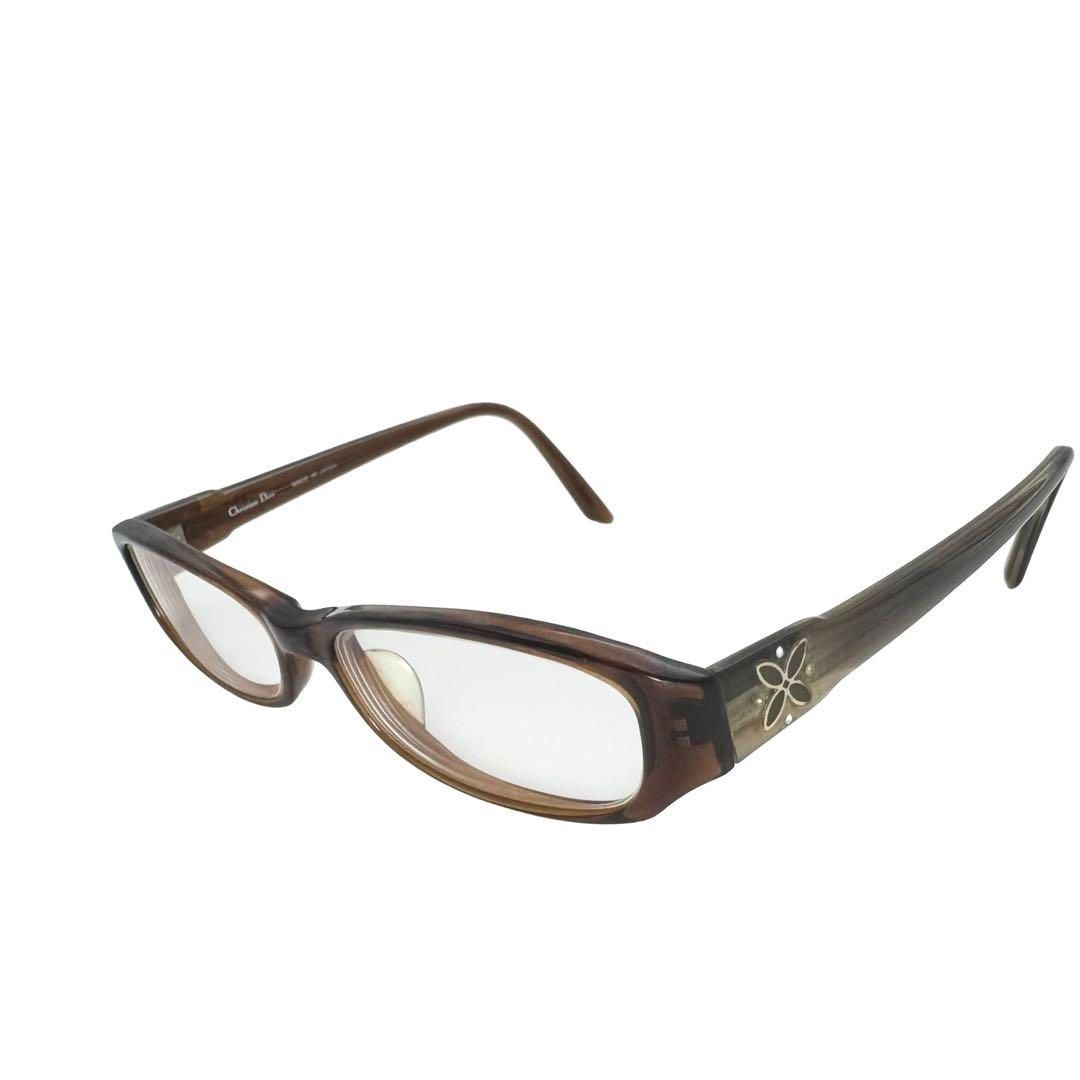 ChristianDior CD-7635J 度入り ラインストーン メガネ ChristianDior  