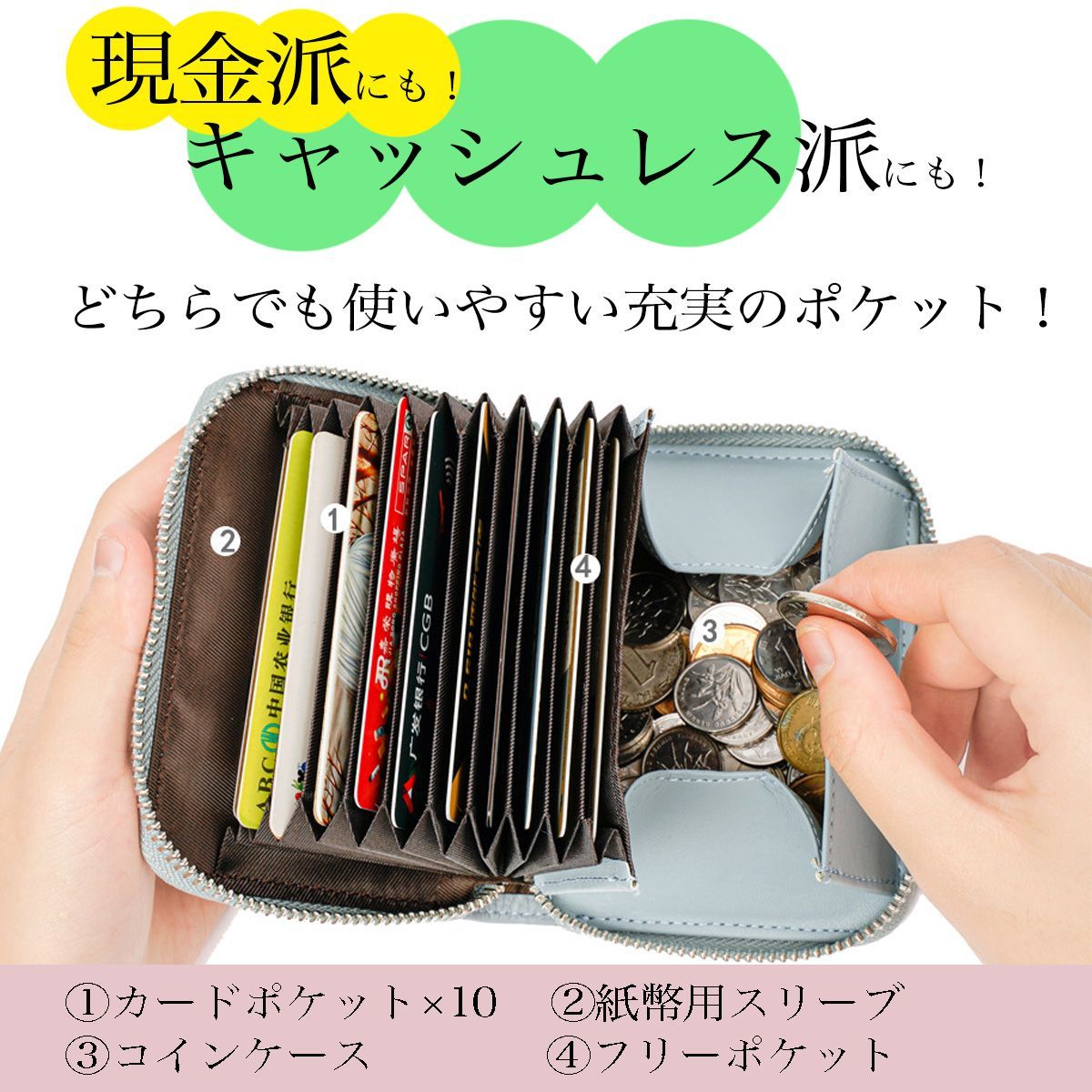 ミニ財布 カードケース 財布 レディース スキミング防止 薄い