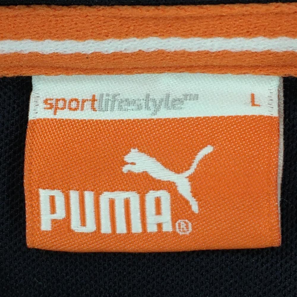 プーマ 半袖ポロシャツ ネイビー ロゴ刺しゅう DRY CELL  メンズ L ゴルフウェア PUMA