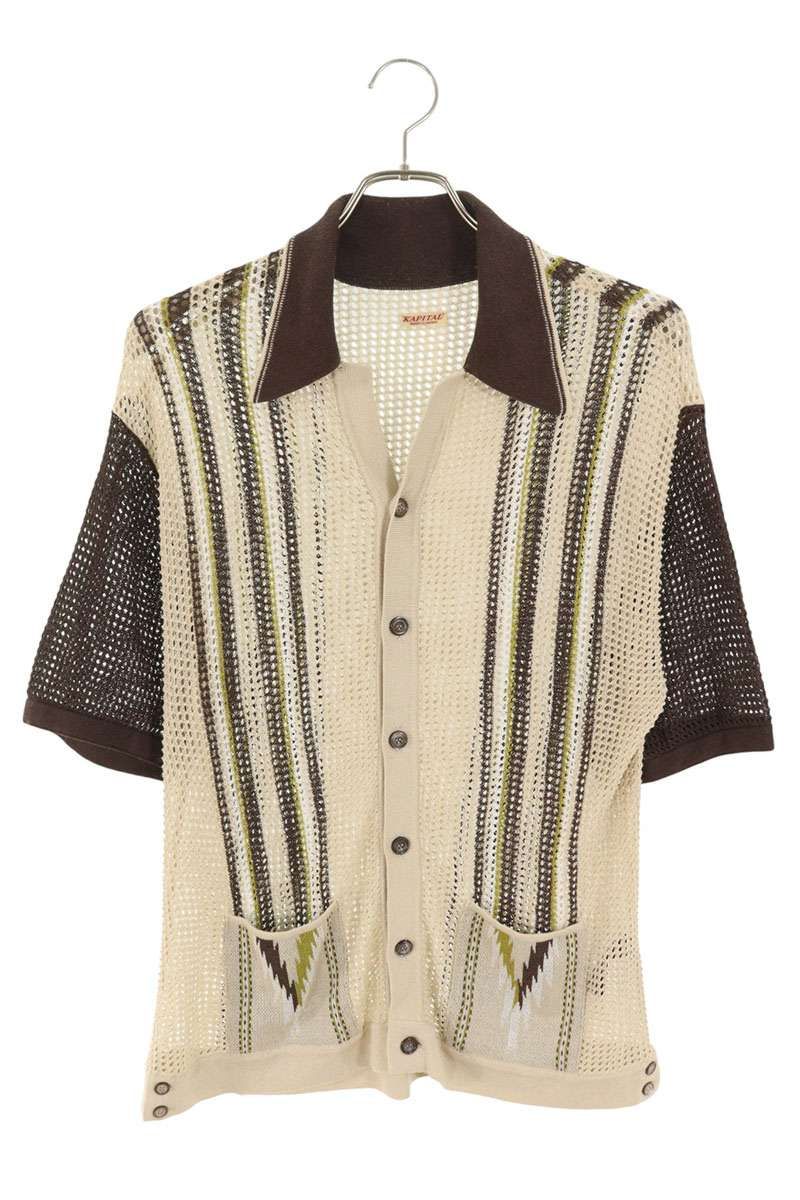 キャピタル K2405KN229 ニット半袖ポロシャツ メンズ 3