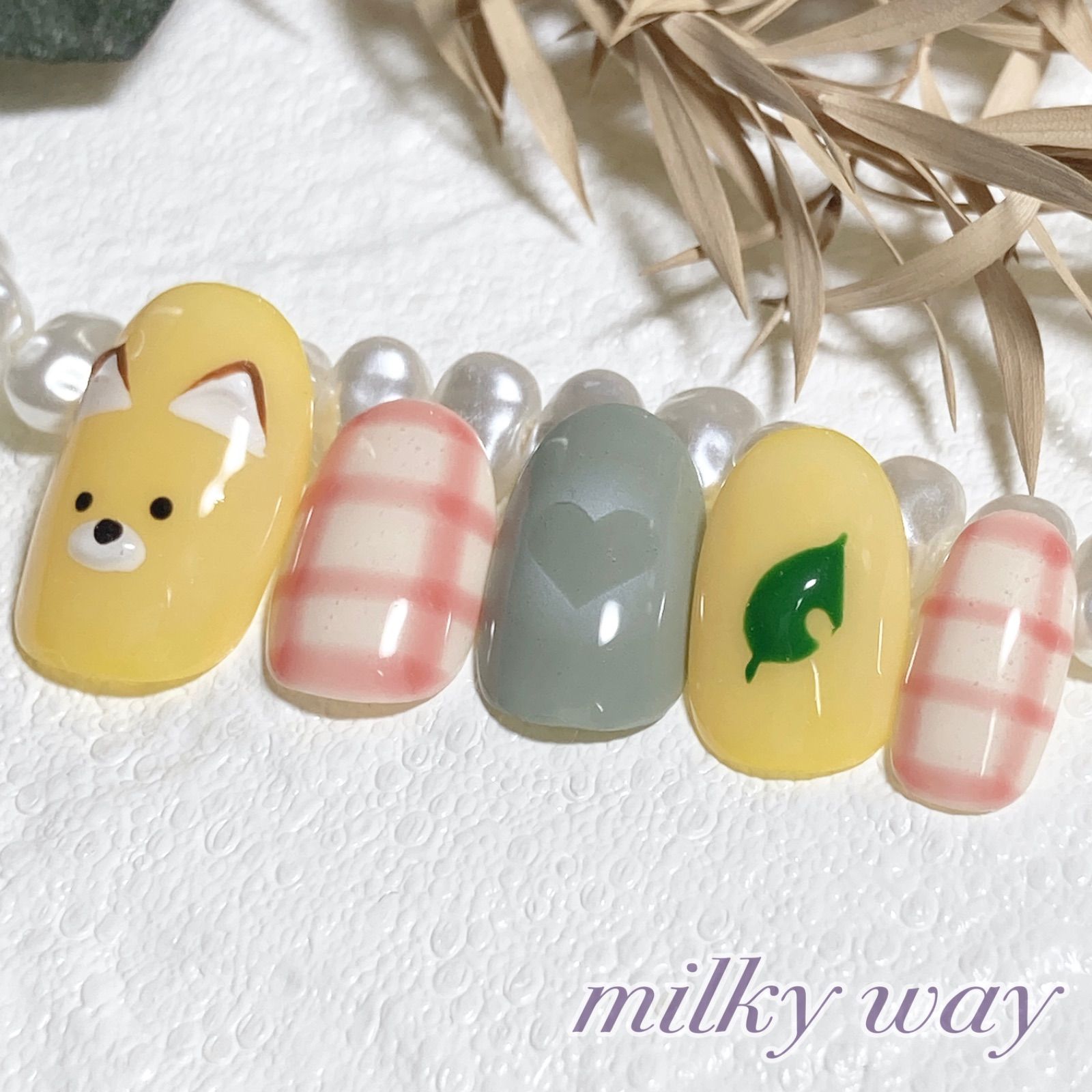 No.186 キツネネイル ❁︎ アニマルネイル ❁︎ 動物シリーズ - メルカリ