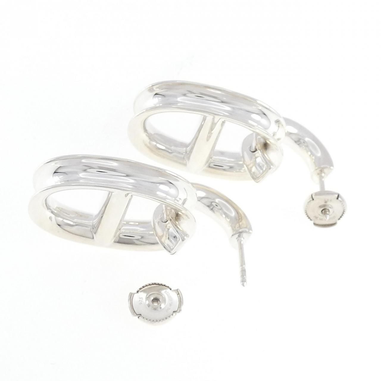 エルメス 925 ピアス エルメス ピアス ループMM 入手困難 シルバー925