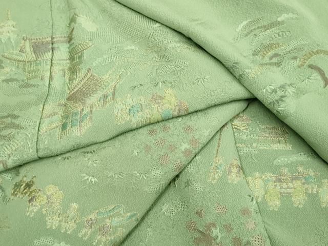 o*3様 単衣 逸品 総刺繍 中国三大刺繍 汕頭刺繍 一つ紋 正絹 T-5741 o*3様 単衣 逸品 総刺繍 中国三大刺繍 汕頭刺繍 一