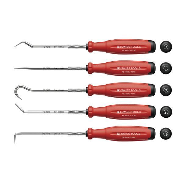 レビュー PB SWISS TOOLS ピービースイスツールズ 5本組 スイスグリップEVO ピックツール ロールケース付 38685 嬉しい