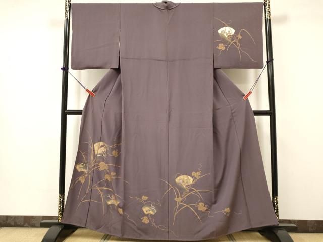 平和屋着物□訪問着 飛鶴風景文 暈し染め 正絹 逸品 CAAV1487kb