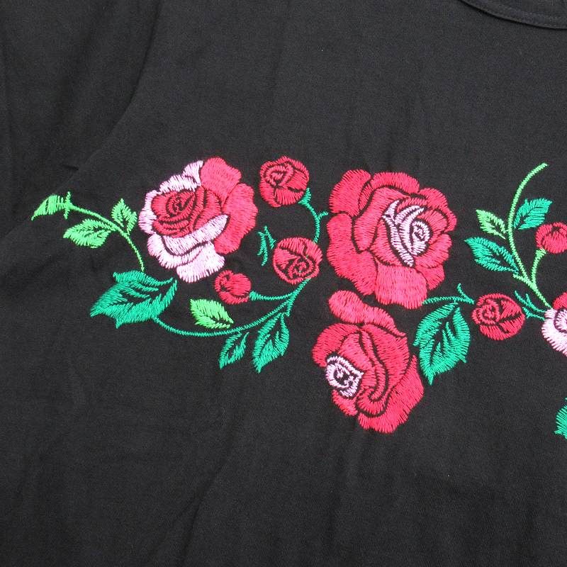コムデギャルソン オム プリュス 22ss 薔薇刺繍 tシャツ 美品 22ss コムデギャルソンオムプリュス COMME des GARCONS