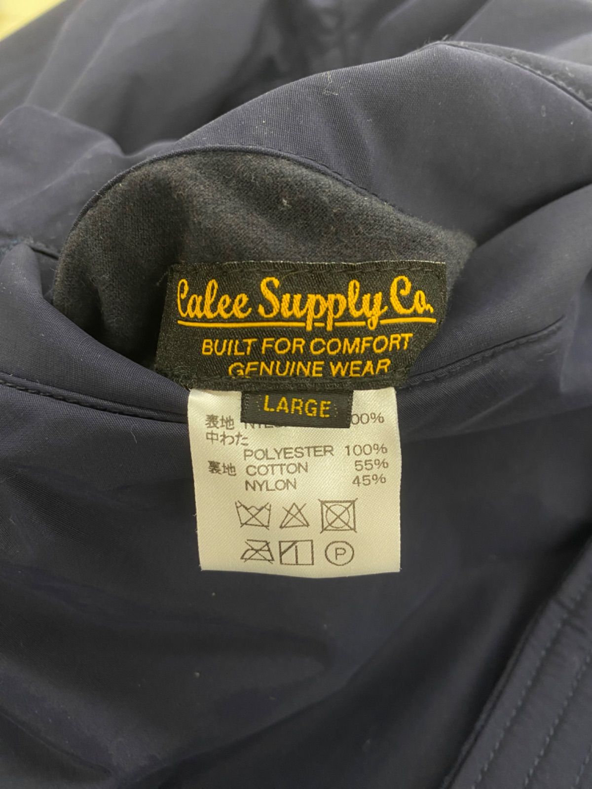 69.CALEE リバーシブル MA-1 ネイビー Lサイズ【併売品