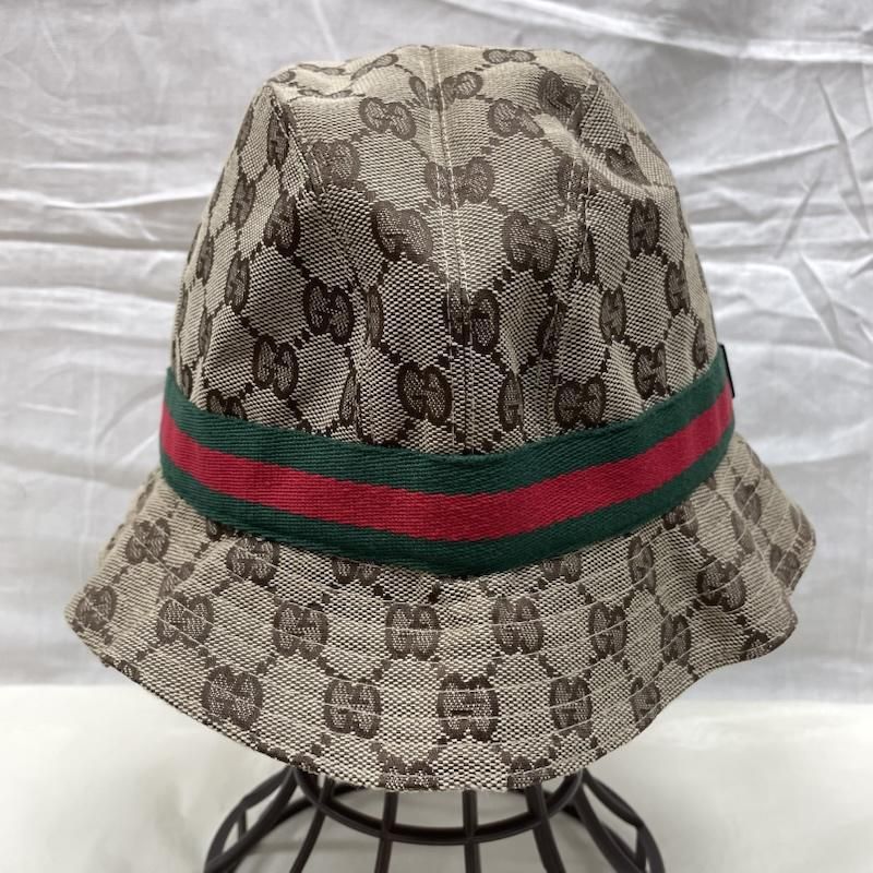 GUCCI グッチ 帽子 ハット GG キャンバス シェリーライン